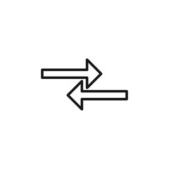 Transfer arrows icon Thin line flat illustration