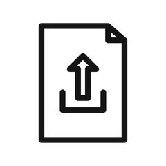 Upload Icon Thin line flat illustration