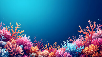 Obraz premium Vibrant Coral Reef with Graceful Ocean Colors