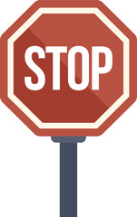 Red octagonal stop sign on a pole, delivering a clear message of halt and refrain from proceeding
