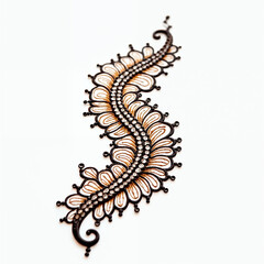 Obraz premium Buta ornament sketch engraving illustration. T-shirt apparel print design. Scratch board imitation. Black and white hand drawn image