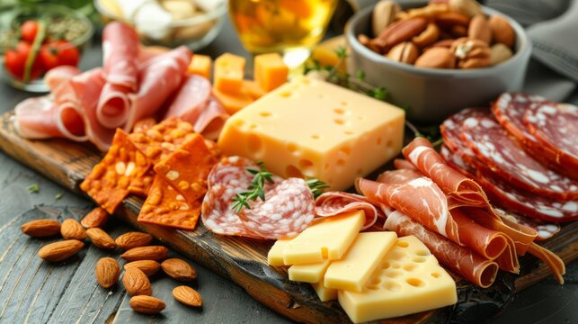 Variety of Keto Snack Options on a Serving Board