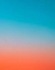 Fototapeta premium Serene Sunset Hues: A Captivating Gradient of Turquoise, Lavender, and Coral, Painting a Tranquil Evening Sky.