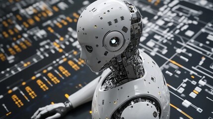 Futuristic Robotic Figure with Complex Mechanics