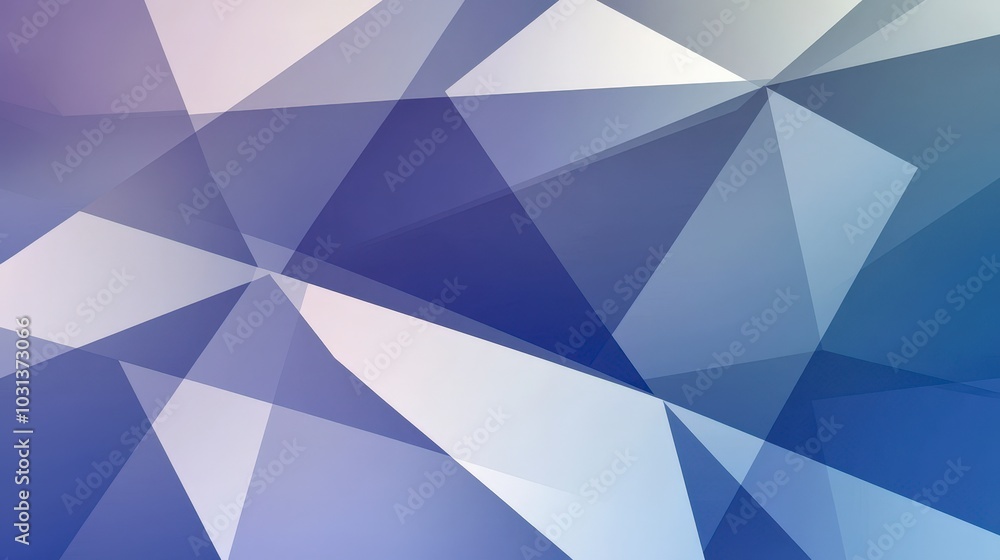 Poster abstract blue and white geometric background design with sharp angles