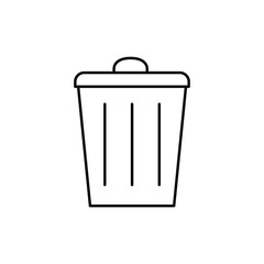 Trash can line icon. Delete sign and symbol. Vector illustration.