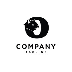 Letter O Wombat Logo Icon Vector