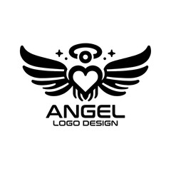 Obraz premium Angel Vector Logo Design