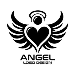 Fototapeta premium Angel Vector Logo Design