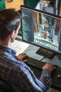 Engineers using computer simulations to study the behavior of materials under different loads, simulations help