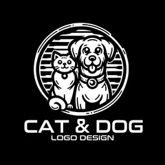 Cat And Dog Vector  Logo Design