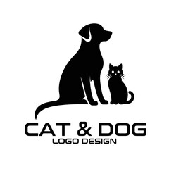 Cat And Dog Vector  Logo Design