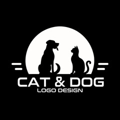 Cat And Dog Vector  Logo Design