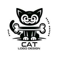 Cat Vector Logo Design