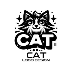 Cat Vector Logo Design
