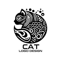 Cat Vector Logo Design