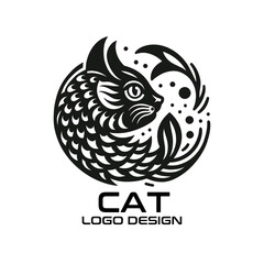 Cat Vector Logo Design