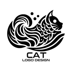 Cat Vector Logo Design