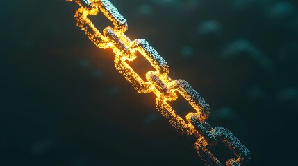 Fototapeta premium Glowing Digital Chain.