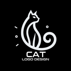 Cat Vector Logo Design