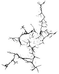 Hand drawn cracked wall illustration