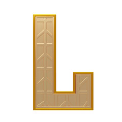 Geometric Gold 3D Alphabet L. 3D Icon