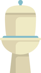 Beige toilet bowl with closed lid, a necessary plumbing fixture for a comfortable life