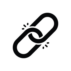Black solid icon for link