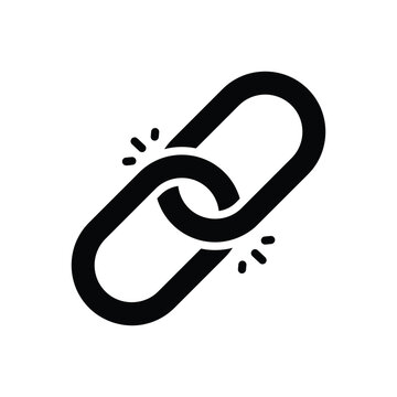 Black solid icon for link