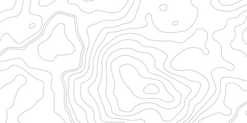 Abstract Topographic Map Pattern Background, geographic contour map paper texture. terrain path isolated on a white