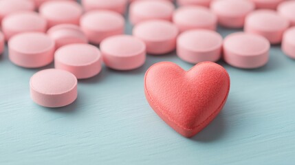 Heart-shaped candy as a sweet symbol of love and care in life's moments