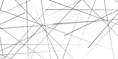 Obraz premium Random chaotic lines. Abstract geometric pattern. Outline monochrome texture. Trendy random diagonal lines image. Random chaotic lines. Abstract