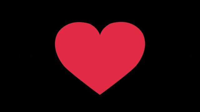 Heart icon beating animation. With alpha.