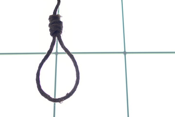 The Noose With Windows Light, Homicide or Commit Suicide Concept

