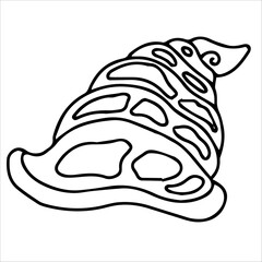 Illustration  Shell Line Art Coloring Page