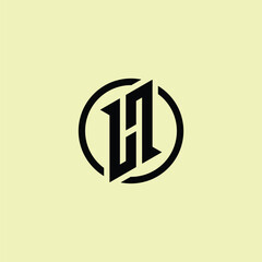 letter H monochrome logo design element vector template