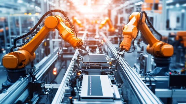 A consumer electronics factory focusing on mass production, with products moving rapidly through each stage of the process