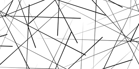 Random chaotic lines. Abstract geometric pattern. Outline monochrome texture. Trendy random diagonal lines image. Random chaotic lines. Abstract geometric pattern. image idea