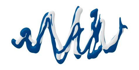 blue watercolor drop zigzag isolated on transparent background