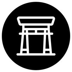 Editable shrine, gate, vector icon. Landmark, monument, religious, cultural, building, architecture. Part of a big icon set family. Perfect for web and app interfaces, presentations, infographics, etc