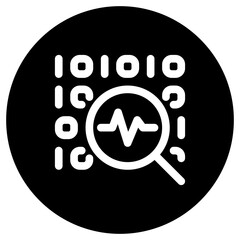 Editable binary, data, analysis vector icon. AI technology, artificial intelligence, computer. Part of a big icon set family. Perfect for web and app interfaces, presentations, infographics, etc