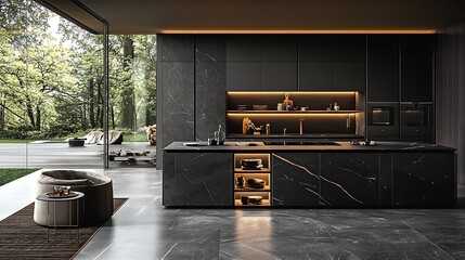 Sleek Modern Kitchen with Natural Light and Minimal Design