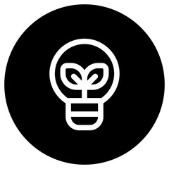 Editable green energy, lightbulb, electricity vector icon. Environment, ecology, eco-friendly. Part of a big icon set family. Perfect for web and app interfaces, presentations, infographics, etc