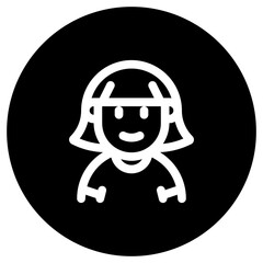 Editable woman with bob haircut avatar vector icon. User, profile, identity, persona. Part of a big icon set family. Perfect for web and app interfaces, presentations, infographics, etc