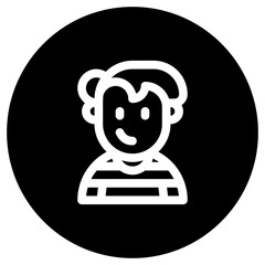 Editable college student avatar vector icon. User, profile, identity, persona. Part of a big icon set family. Perfect for web and app interfaces, presentations, infographics, etc