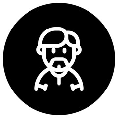 Editable beardy guy with sidecomb hairstyle avatar vector icon. User, profile, identity, persona. Part of a big icon set family. Perfect for web and app interfaces, presentations, infographics, etc