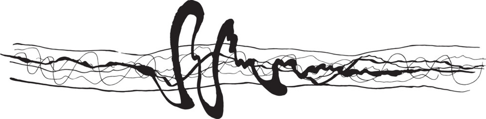 電波のみだれ　手書きイラスト