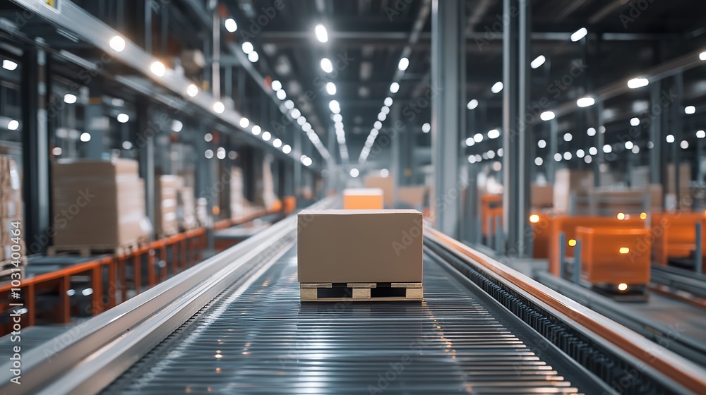 Poster factory logistics operations featuring real-time data tracking, ensuring the efficient flow of mater