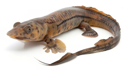 Fototapeta premium A Water Animal on White Background Image - a charming and engaging visual. The water animal on a pristine white background creates an appealing and interesting scene.