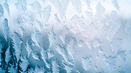 Icy Rain Patterns on Window Glass